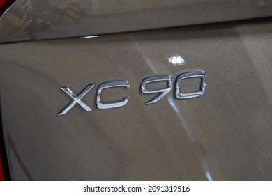 St Petersburg, Russia - November 1, 2021: Volvo XC90 II Trunk Lid, Emblem, Badge