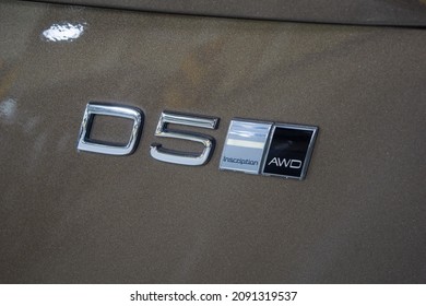 St Petersburg, Russia - November 1, 2021: Volvo XC90 II Trunk Lid, Emblem, Badge