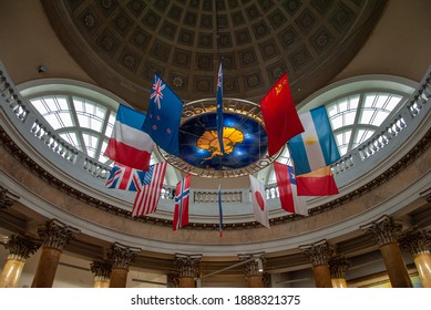 St Petersburg, Russia - November 11, 2019- Interior Of The Russian State Arctic And Antarctic Museum Located In Avraam Melnikov's Neoclassical Church In Saint Petersburg