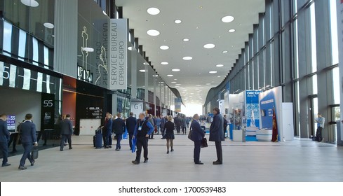 St. Petersburg, Russia - October 1, 2019: New Expo And Convention Center Expoforum - Business Venue For International Exhibition, Conference, Forum. Modern Interior Design. Economics, Finance Concept.