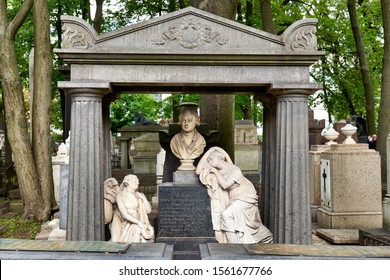 St. Petersburg Russia. Tikhvin Cemetery. August 2019