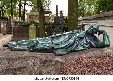 St. Petersburg Russia. Tikhvin Cemetery. August 2019