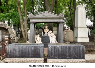 St. Petersburg Russia. Tikhvin Cemetery. August 2019