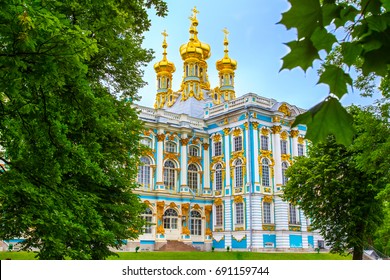 St. Petersburg. Tsarskoye Selo. City Pushkin. Catherine Palace Museum.