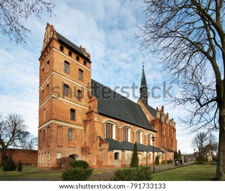 St. Stanislaus Bishop church of the Andrew Bobola in Swiecie. Poland Zdjęcia stock © 
