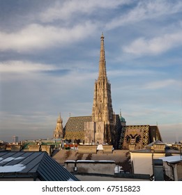 St. Stephan Cathedral - Vienna, Austria (panoramic Image Composed Of Multiple Shots -> Very Suitable For Large Size Prints)