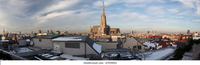 St. Stephan Cathedral - Vienna, Austria (panoramic Image Composed Of Multiple Shots -> Very Suitable For Large Size Prints)