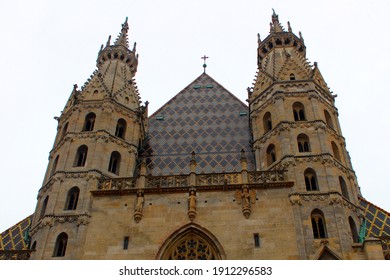 St. Stephen's Cathedral In Vienna. The Old Building In The Gothic Style Is A Masterpiece Of Austrian Culture And The Main Attraction Of The Capital.