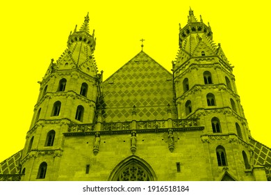 St. Stephen's Cathedral In Vienna. The Old Building In The Gothic Style Is A Masterpiece Of Austrian Culture And The Main Attraction Of The Capital.