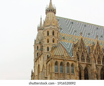 St. Stephen's Cathedral In Vienna. The Old Building In The Gothic Style Is A Masterpiece Of Austrian Culture And The Main Attraction Of The Capital.