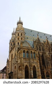 St. Stephen's Cathedral In Vienna. The Old Building In The Gothic Style Is A Masterpiece Of Austrian Culture And The Main Attraction Of The Capital.