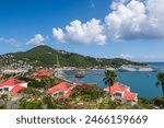 St. Thomas, US Virgin Islands - September 11, 2016: Scenic overlook with a view of Charlotte Amalie harbor in St. Thomas.