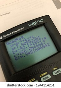 St. Valentin, Austria - November 14th 2018 - Texas Instruments TI-82 Stats Calculator