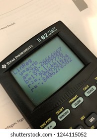 St. Valentin, Austria - November 14th 2018 - Texas Instruments TI-82 Stats Calculator