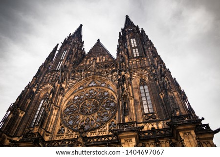 St. Vitus Cathedral in Prague, Castle complex, Czech Republic 
