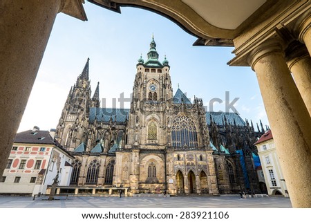 St. Vitus is a Roman Catholic cathedral situated in the Prague Castle complex, and the seat of the Archbishop.
