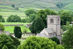 St. Wilfrids Church In The Village Of Burnsall In Wharfedale, Yorkshire Dales, Yorkshire, England, United Kingdom, Europe