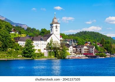 St. Wolfgang catholic church or Pfarrkirchen Wallfahrtskirche in St. Wolfgang im Salzkammergut, Austria - Powered by Shutterstock