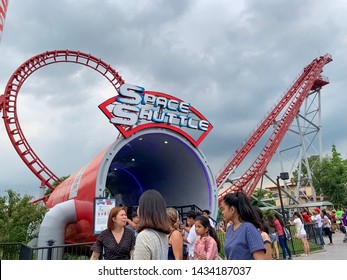 Sta. Rosa Laguna, Philippines - June 22, 2019: In The Magical Place Of Enchanted Kingdom We Create Magical Memories And Enjoying The Rides
