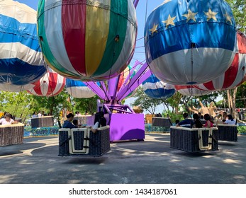 Sta. Rosa Laguna, Philippines - June 22, 2019: In The Magical Place Of Enchanted Kingdom We Create Magical Memories And Enjoying The Rides