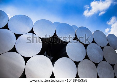 Stack of aluminium billets