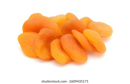 Stack Apricots on white background