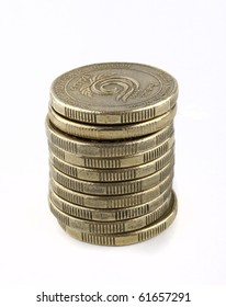 Stack Of Australian Coins