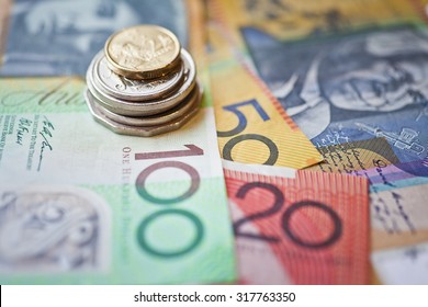 Stack of Australian dollars
