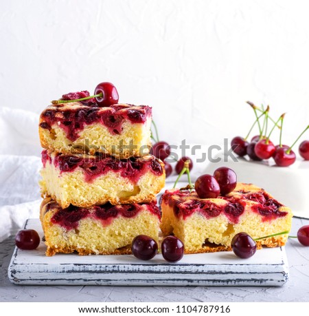 Similar – slices of a pie with cherries