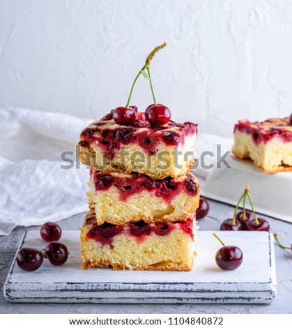 Similar – slices of a pie with cherries