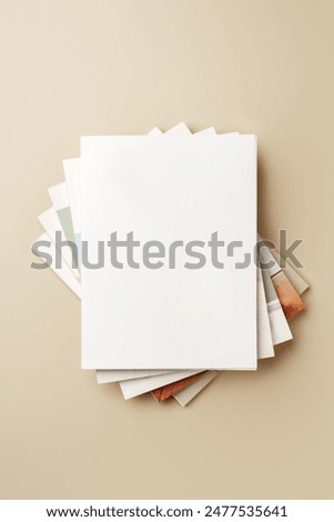 Similar – Image, Stock Photo piles of paper files