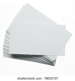 Stack Of Blank White Business Cards