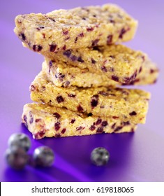 STACK OF BLUEBERRY SNACK BARS