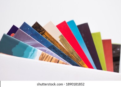 Stack Of Books Arranged In A Fan Shape With Copy Space, Comic Collection