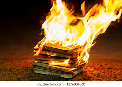 Stack Books Burning Stock Photo 1176034360 | Shutterstock