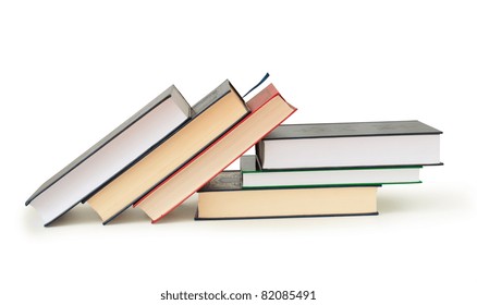 stack of books isolated on white