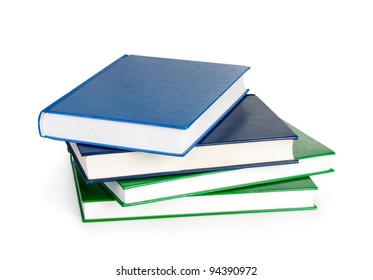 Stack Of Books Isolated On White