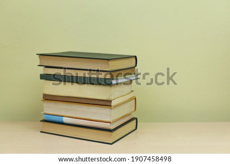 Stack of books on shelf