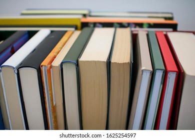 Stack of Books on the table with white background