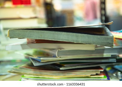 Stack of Books on warm tone background