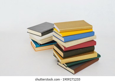 Stack Of Books On White Background