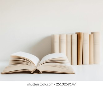 stack of books on white background. school. library. education. reading. books collection. aesthetic 