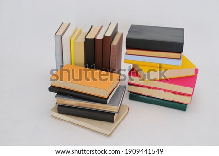 Stack of Books on white background