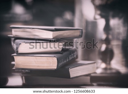 Stack of books -retro style image