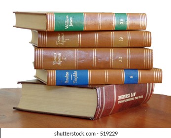 Stack Of Brown Legal Books