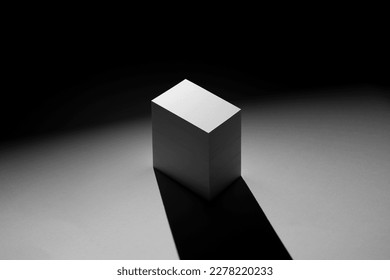 Stack of business cards mockup template with deep shadows. Isolated surface to place your design. 