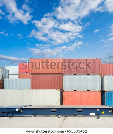 Stack of Cargo Containers at the docks