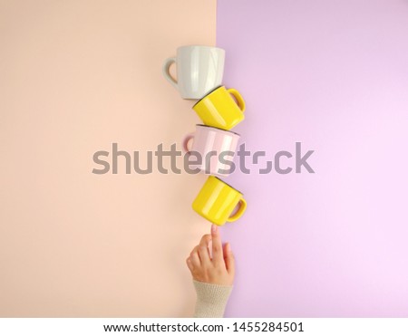 Similar – Image, Stock Photo stack ceramic cups