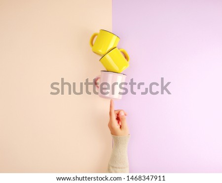 Similar – Image, Stock Photo stack ceramic cups