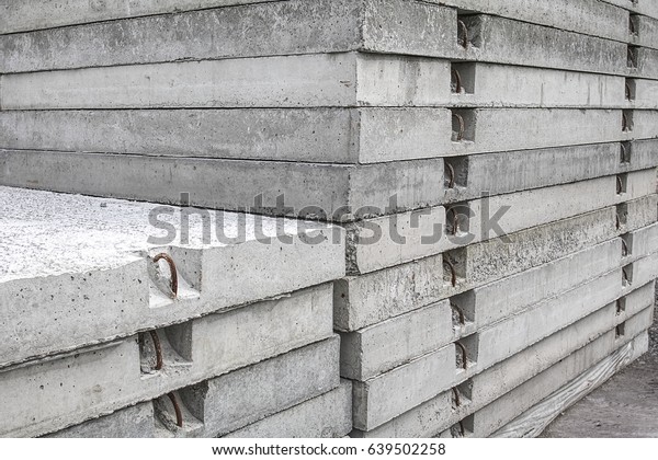 Stack Classical Concrete Road Panels Concrete Stock Photo Edit